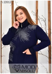 Жіноча тепла кофта з візерунком на змійці А 23912
